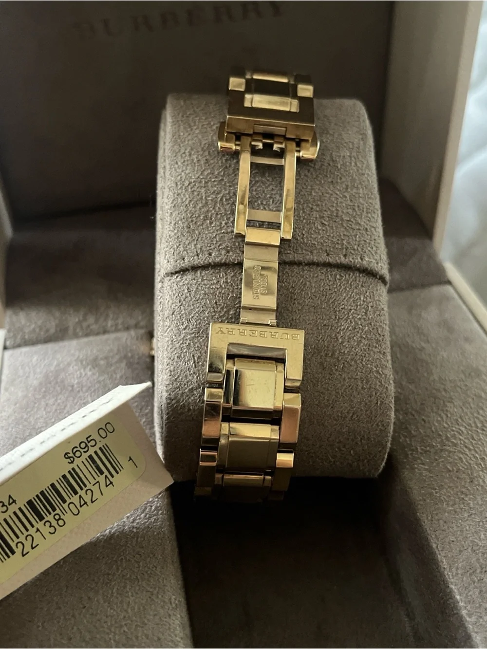 Burberry Gold Tone Bracelet Watch with Date Window